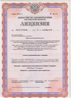 лицензия на медицинскую деятельность врача Толоконникова клиника Наше Здоровье